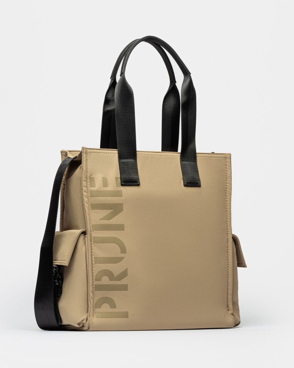 Cartera Al Hombro Light Nylon Negro Taupe
