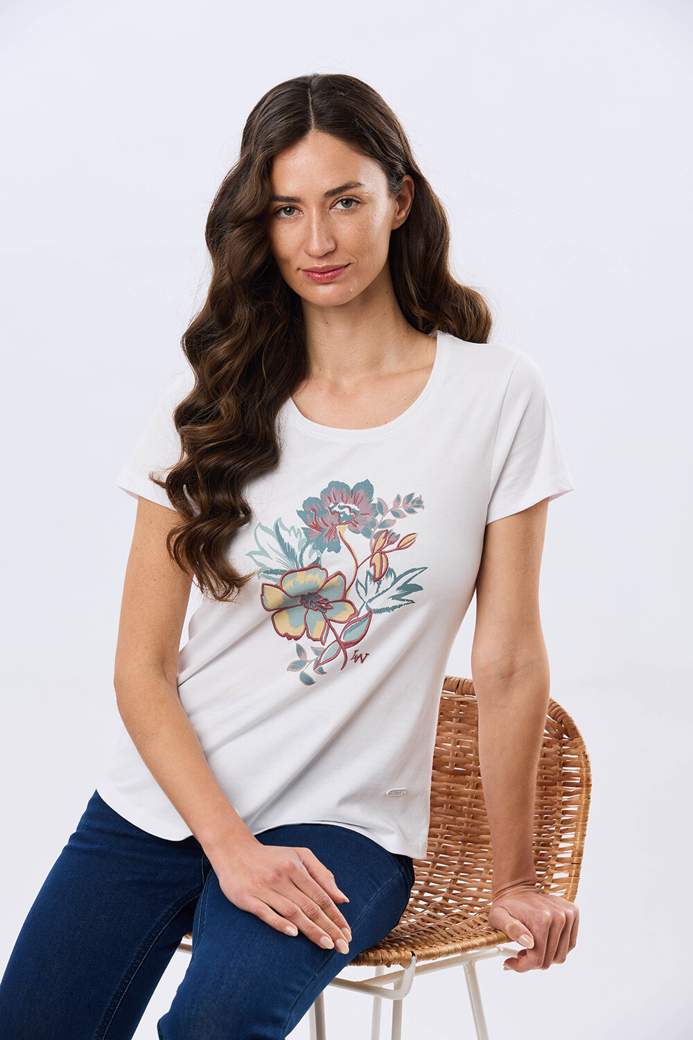 REMERA ESTAMPADA DE ALGODÓN Blanco