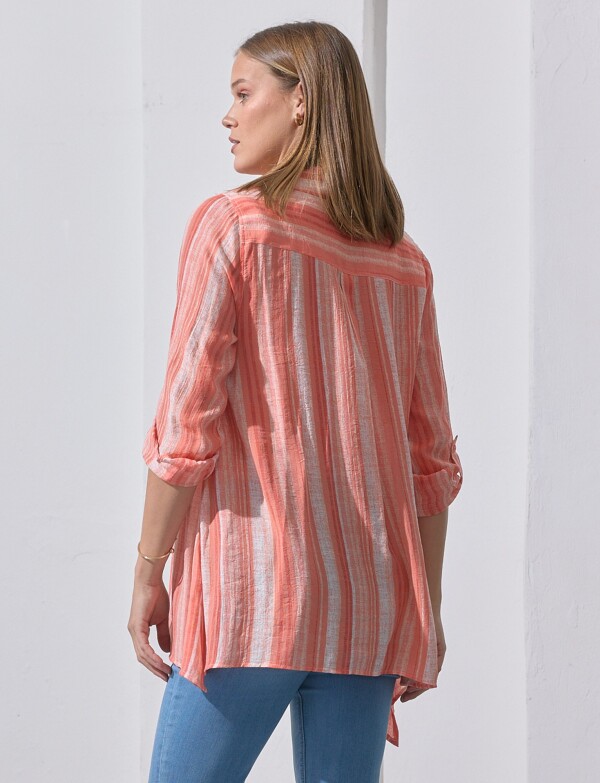 Camisa Larga CORAL/MULTI
