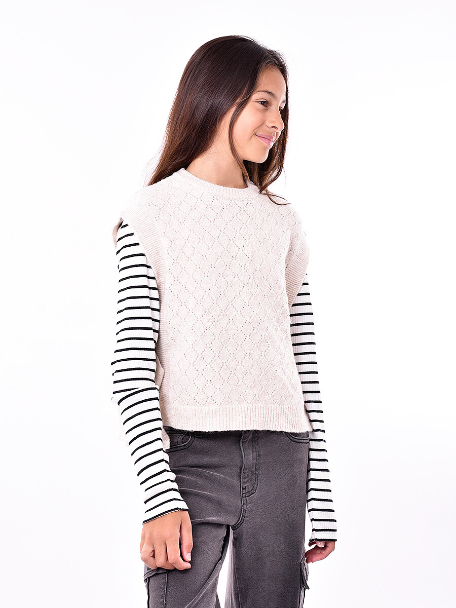 CHALECO ARTAI - BEIGE CLARO 