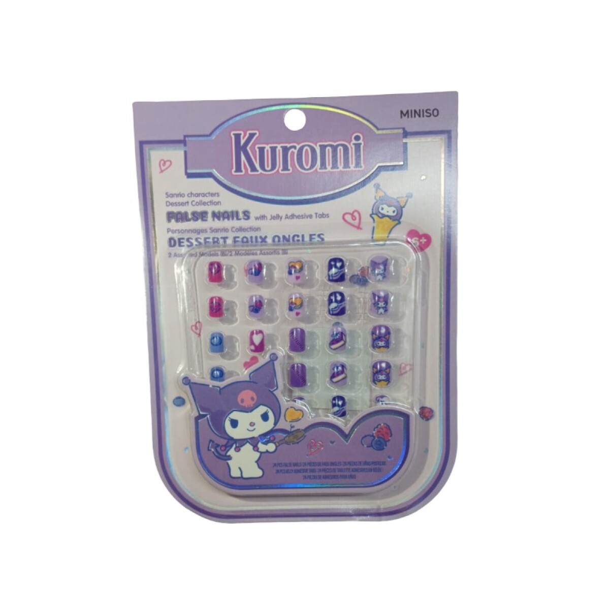 Uñas postizas infantiles Sanrio - Kuromi 