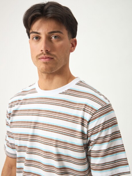 REMERA STRIPES BLANCO
