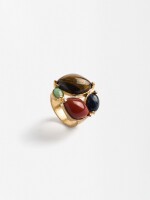 Anillo Con Piedras Multicolor multicolor