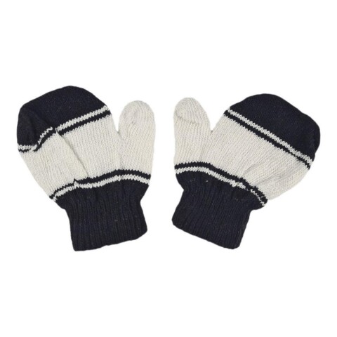 Guantes Niños Infantil Invierno Abrigaditos Frio Calidad Variante Color Negro/Blanco