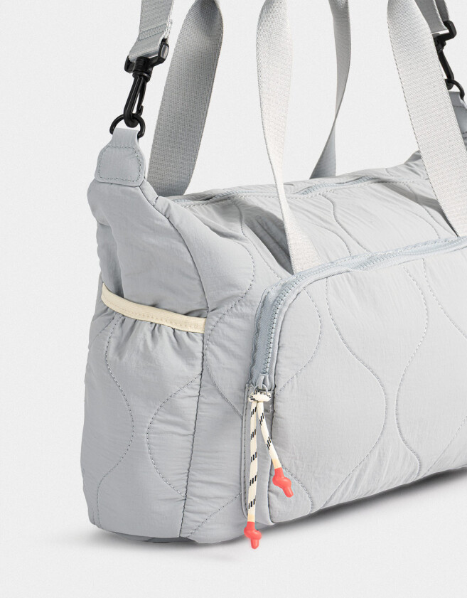Bolsos Puffy Bolso Deportivo Acolchado - Azul Celeste