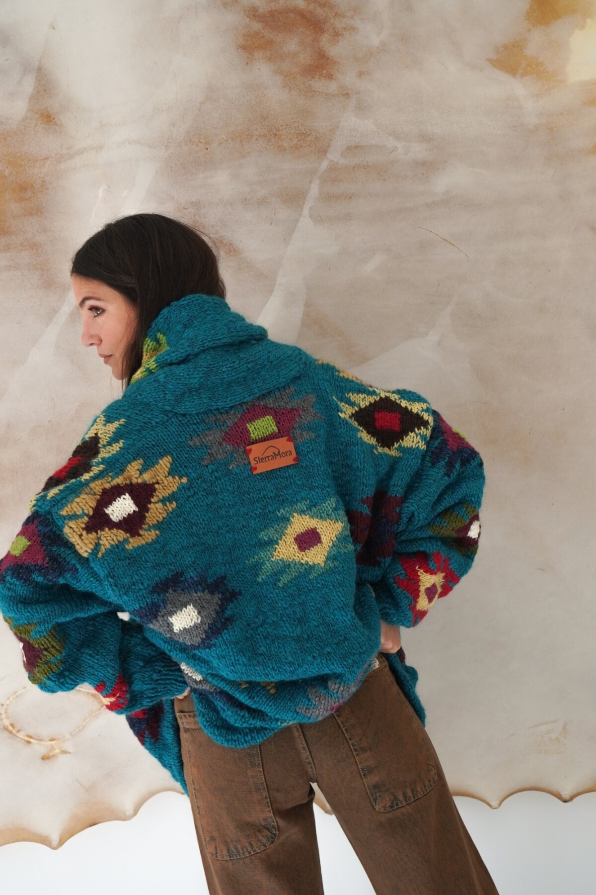 Saco Sony Lana Turquesa