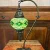 Lámpara vitraux de mesa cuello de cisne verde TM12 Modelo 5