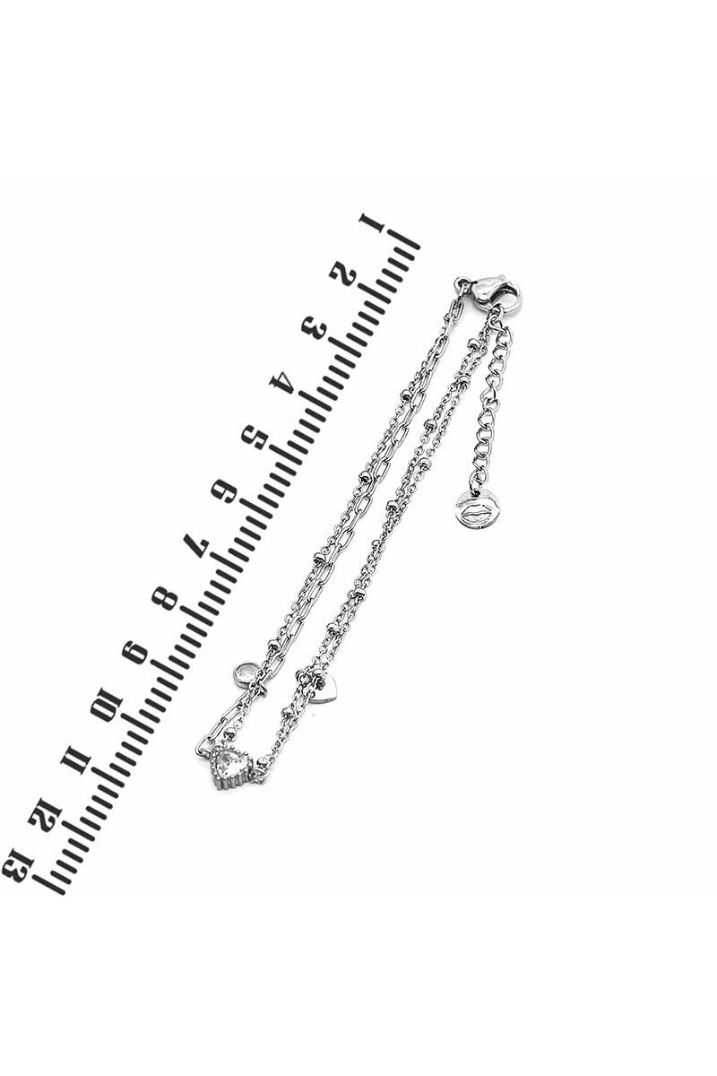 Pulsera Corazon Oreiro plateado