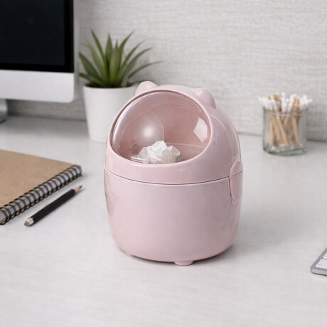 Papelera de escritorio 13x16cm - Gatito Rosado