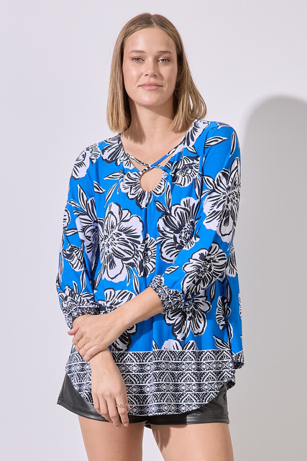 Blusa Printed AZUL/MULTI