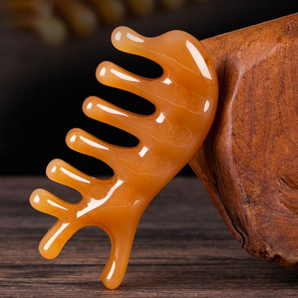 Peine masajeador Gua Sha para cabello y cuerpo - Peine Masajeador Gua Sha Para Cabello Y Cuerpo 