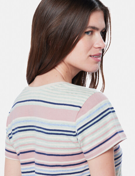 REMERA RAYADA Beige