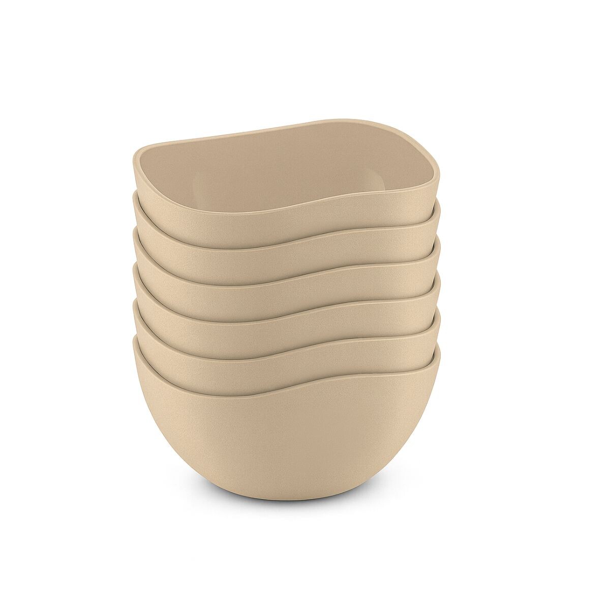 Set x6 Bowls de plástico 300ml - CAPPUCCINO 