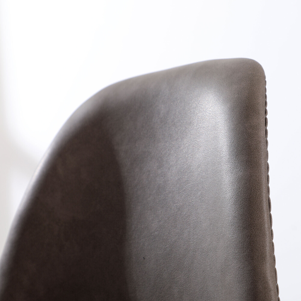 SILLA DE COMEDOR PU-Y-METAL GRIS ANTOLOGIA