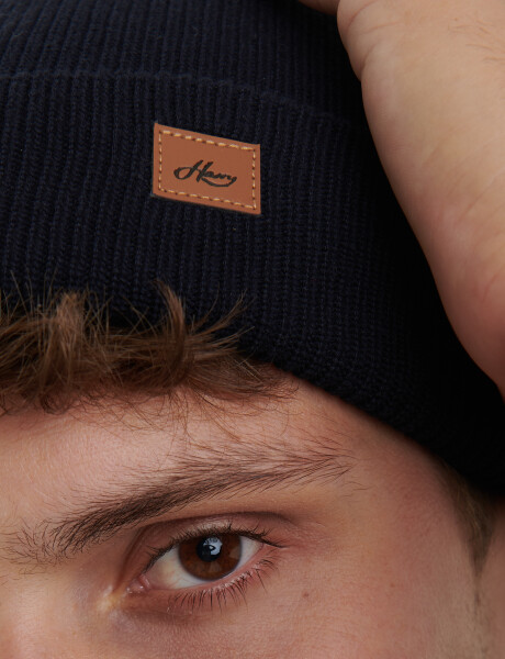 700515 GORRO TEJIDO HARRY Azul Oscuro