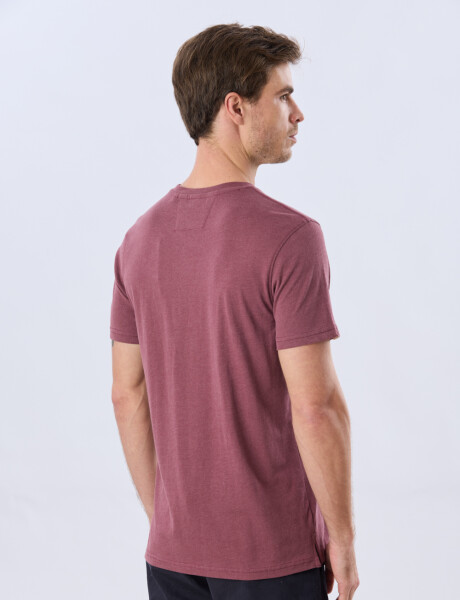 REMERA LISA DE ALGODÓN Bordo Melange