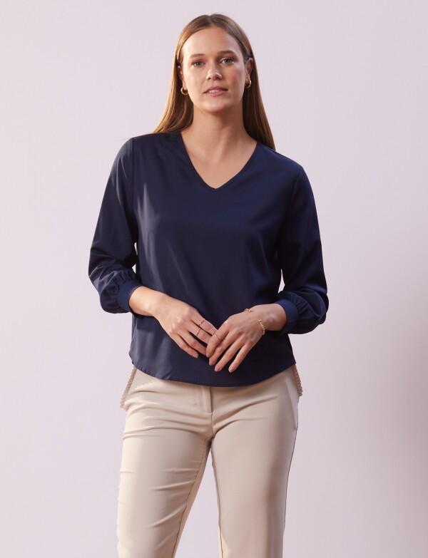Blusa Esc V MARINO