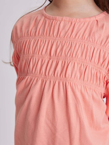 Remera manga larga corte Salmón