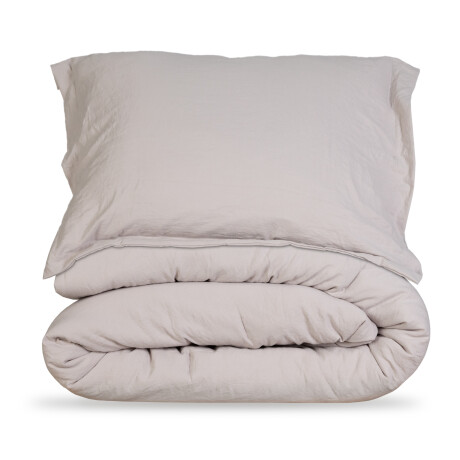 FUNDA NÓRDICA KING POLIESTER NATURAL-BEIGE PREWASHED BEIGE
