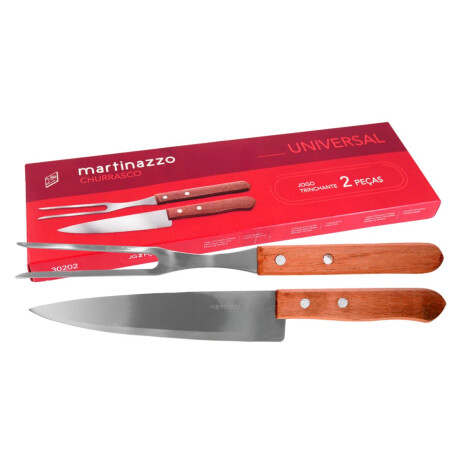 Set parrillero de 2 piezas con mango de madera Martinazzo Set parrillero de 2 piezas con mango de madera Martinazzo