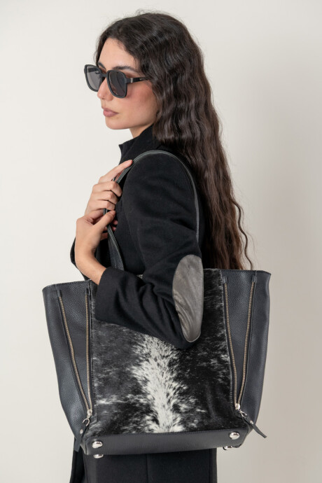Bolso pampa Negro salpicado