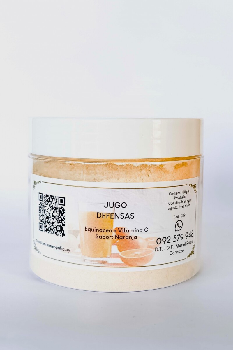 Jugo para Defensas (Equinacea y Vitamina C) Sabor naranja · 100gr Jugo para Defensas (Equinacea y Vitamina C) Sabor naranja · 100gr