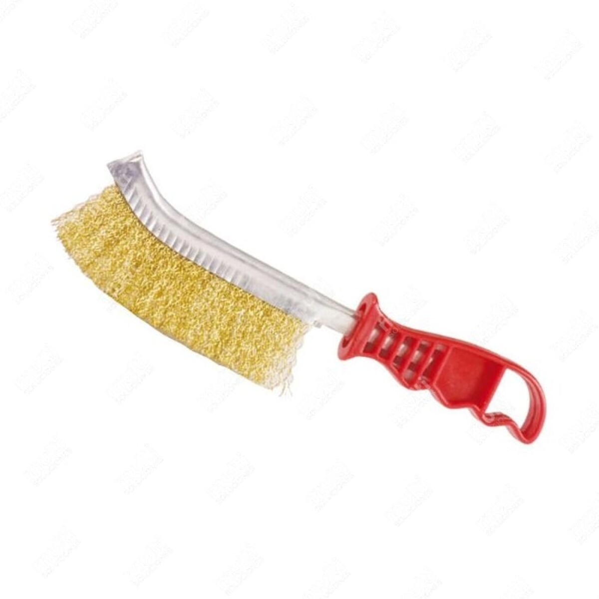 Cepillo acero bronceado curvo mango plastico econ 