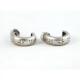 Caravanas Oro 18K Blanco Con Brillantes Caravanas Oro 18K Blanco Con Brillantes