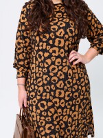 Vestido Natalia Print marrón