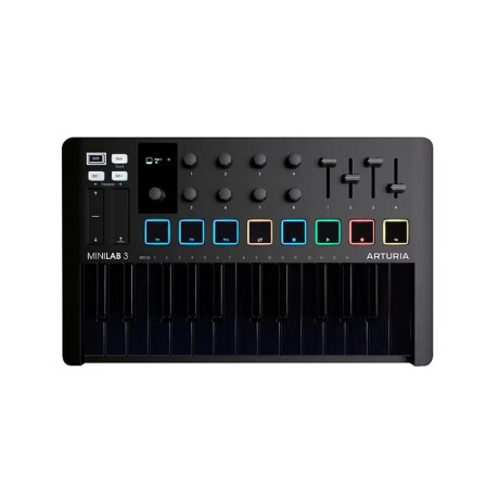 Controlador Midi Arturia Minilab 3 25 Teclas Deep Black Controlador Midi Arturia Minilab 3 25 Teclas Deep Black