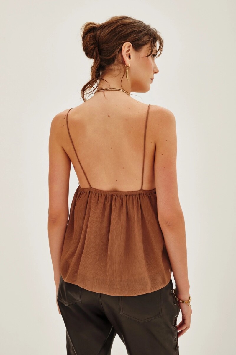 Top Fireworks Sequins Marron