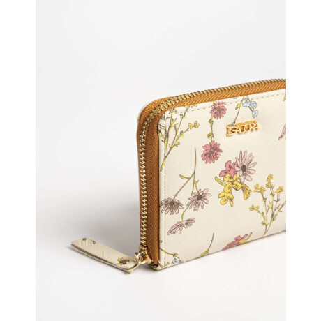 Billetera Cuadrada Estampado Flores