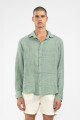 100% LINEN LONG SLEEVE SHIRT Cardamomo