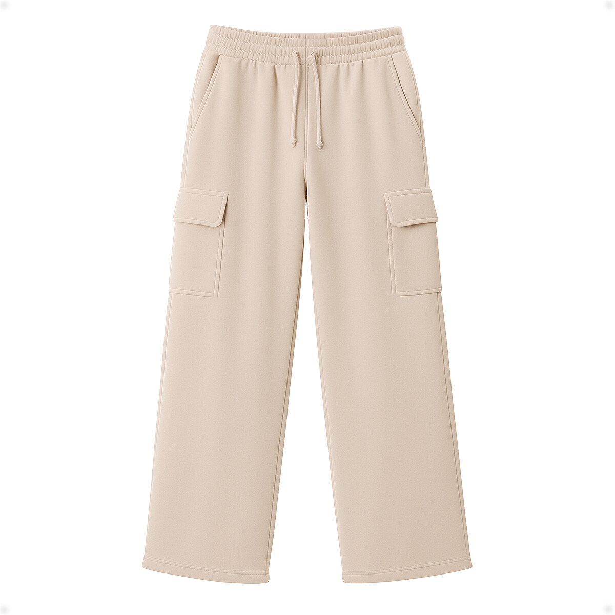 Pantalón Jogging Deportivo Tipo Cargo - Beige 