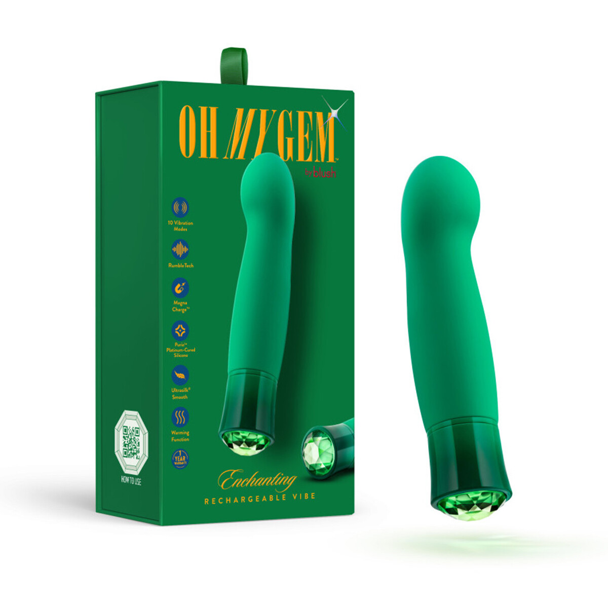 Oh My Gem Enchanting Vibrador Función de Calor Estimulador 