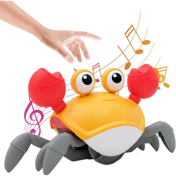Juguete Cangrejo Tik Tok Caminante Bailarín Música Bebe Variante Color Amarillo