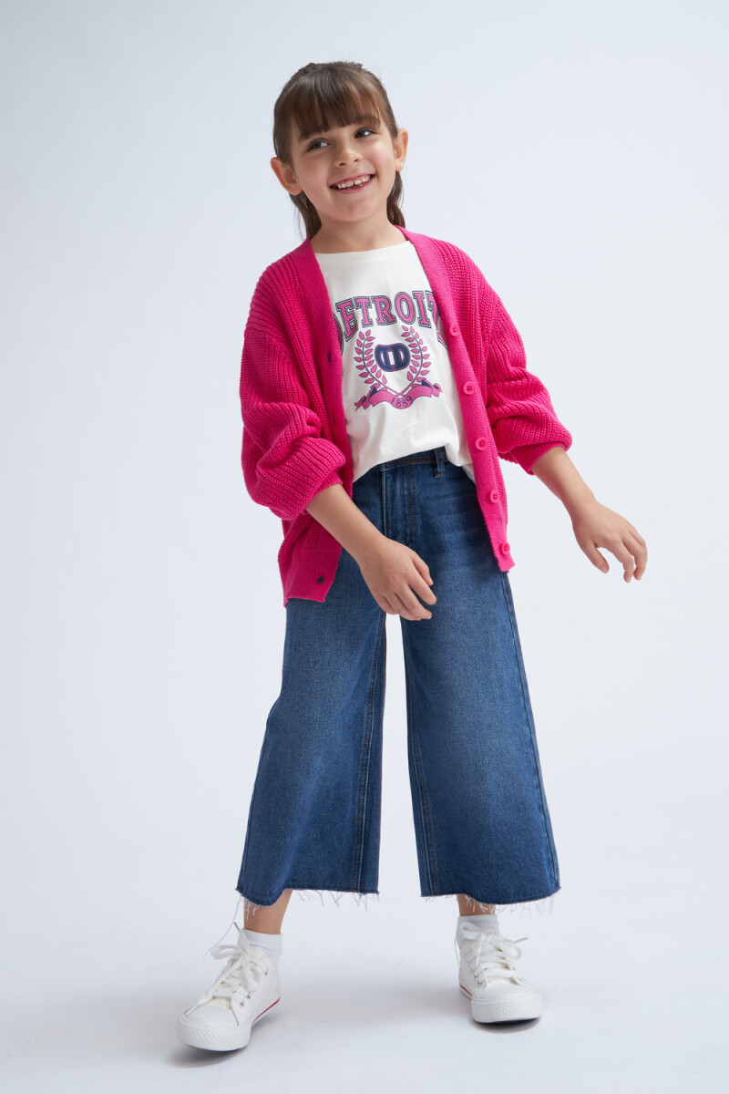 Pantalón de jean ancho Azul Medio