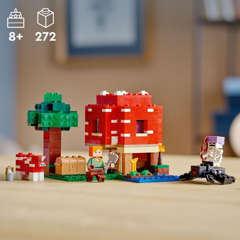 Bloques para armar Lego Minecraft la casa Mushroom 500 pcs 8+ Bloques Para Armar Lego Minecraft La Casa Mushroom 500 Pcs 8+
