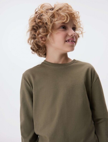 CAMISETA BÁSICA UNISSEX INFANTIL VERDE