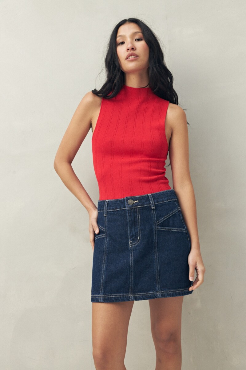 FALDA PRITA Azul Oscuro