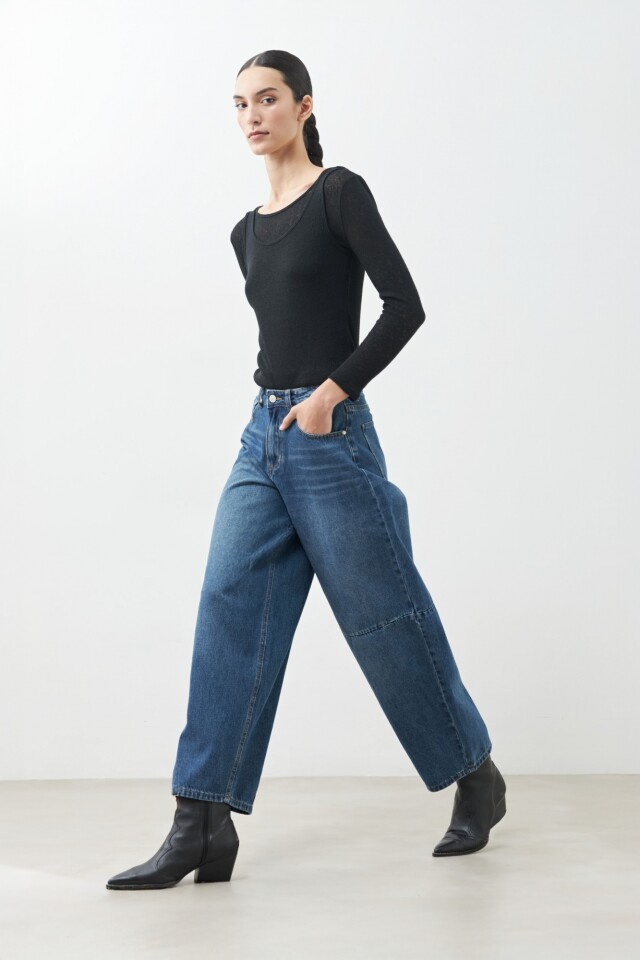 Jean Tove barrel jean medio
