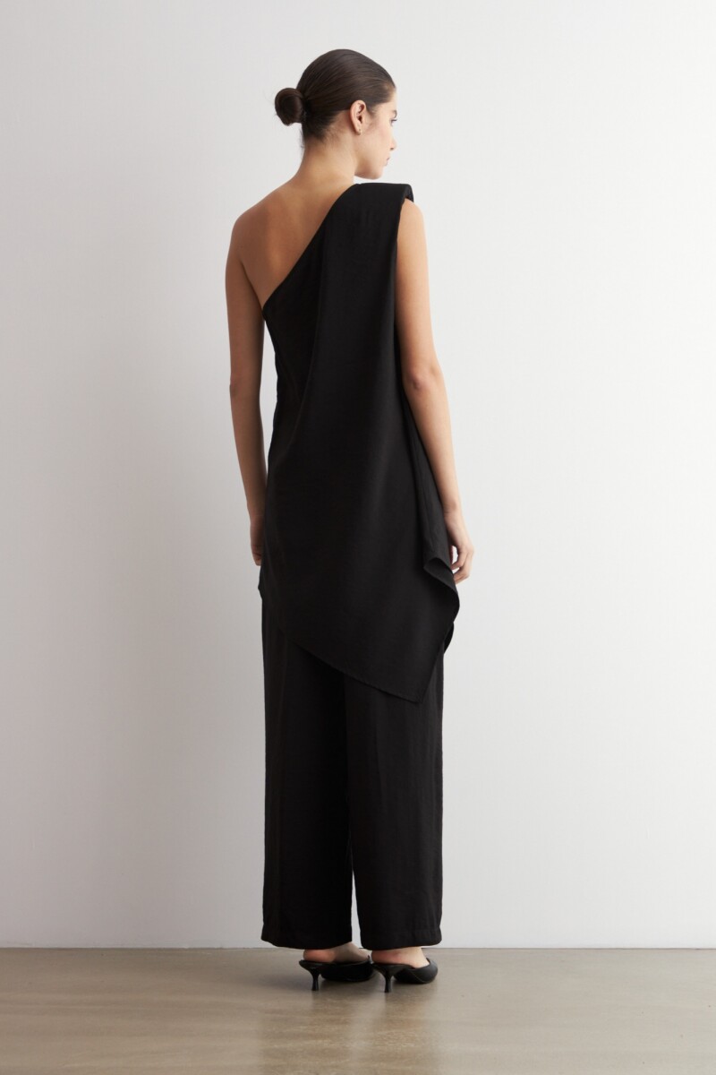 Top asimetrico negro