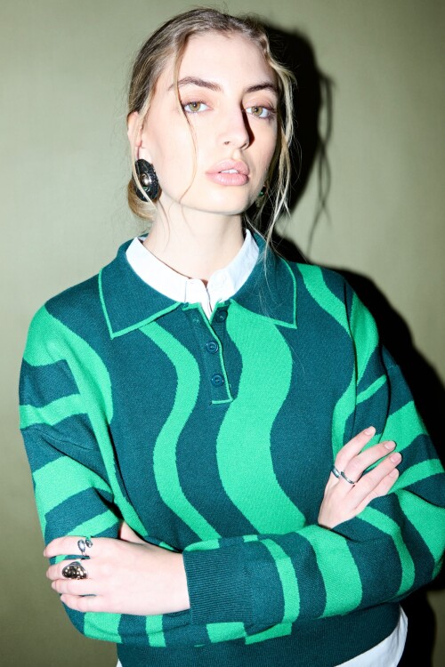 Sweater Wavy verde