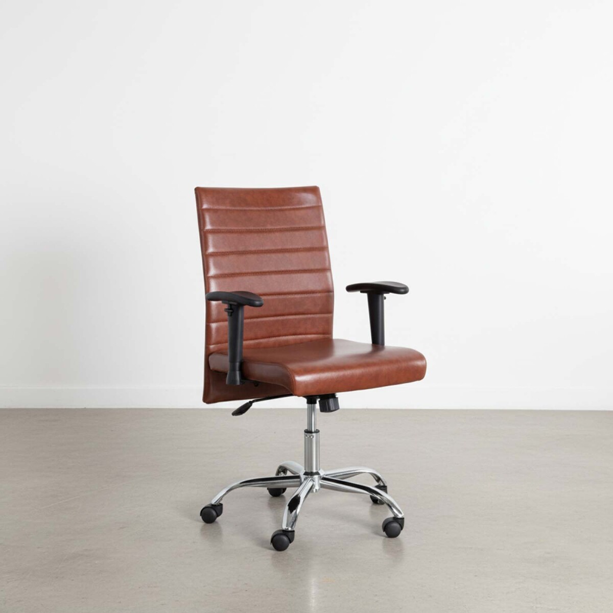 ASIENTO DE OFICINA - PU-Y-METAL MARRON HY-537 