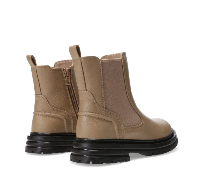 Bota AURLAND con elástico y cierre Beige