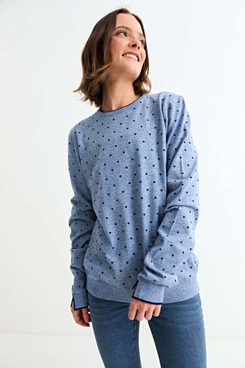 Sweater corazones CELESTE