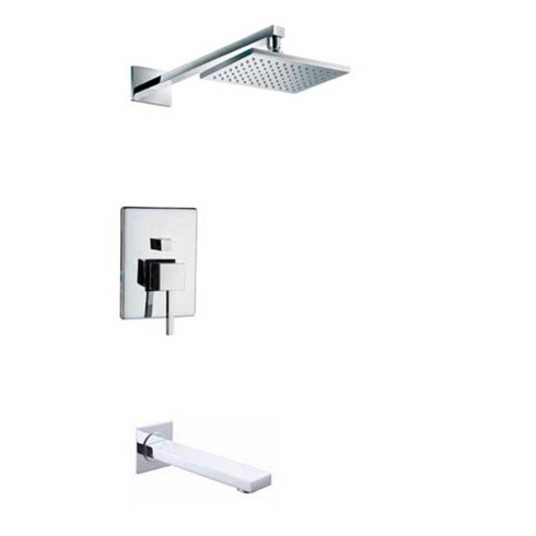 Griferia De Ducha De Empotrar Monocomando Cromo Aqualia Palermo 000