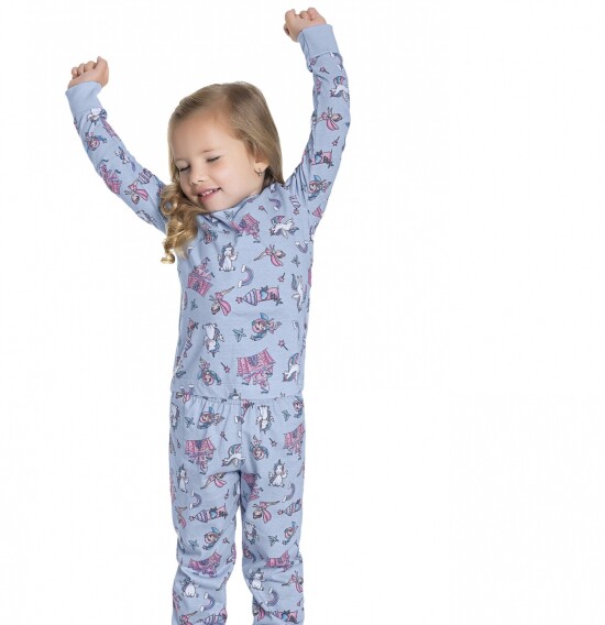 Conj. de pijama para niñas (blusa y pantalón) LILA