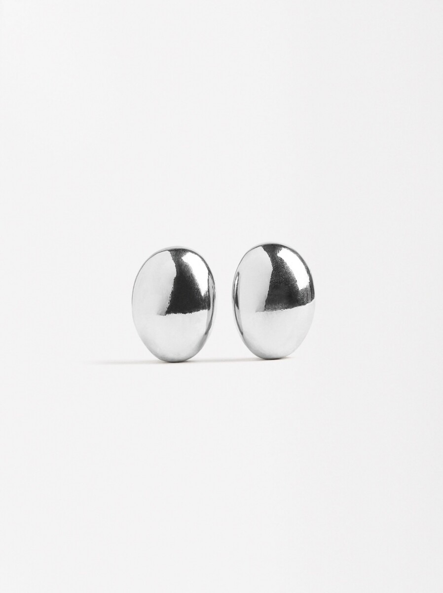 Pendientes Ovalados - plateado 