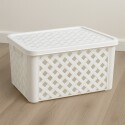 CAJA ORGANIZADORA SIMIL RATTAN 51X35X21CM Sin color